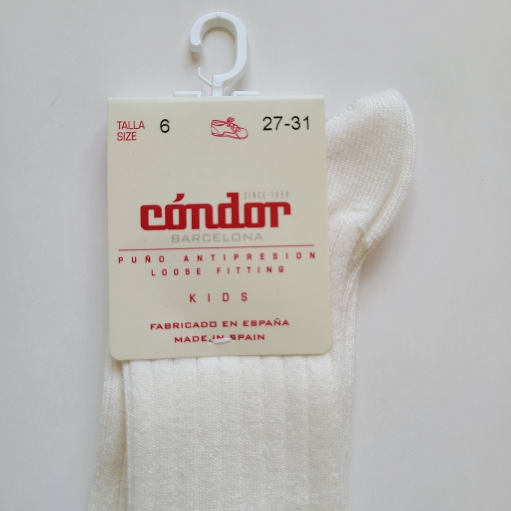 Condor Cream Ribbed Knee Socks - Picture 2 of 3